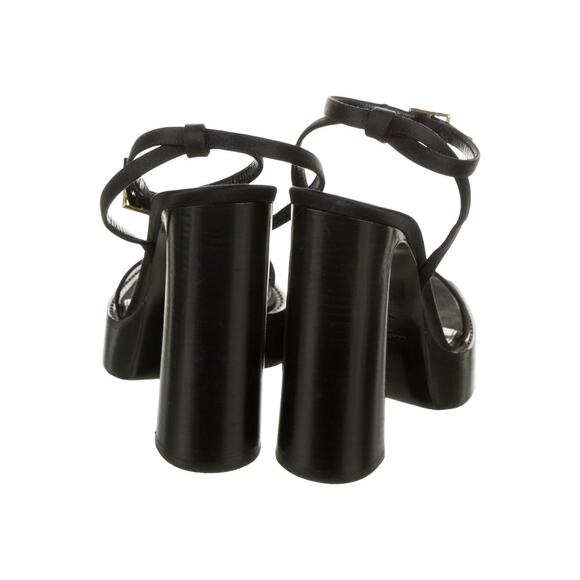 ❤️Saint Laurent Leather Crystal Platform Buckle Heels❤️ - Picture 4 of 5